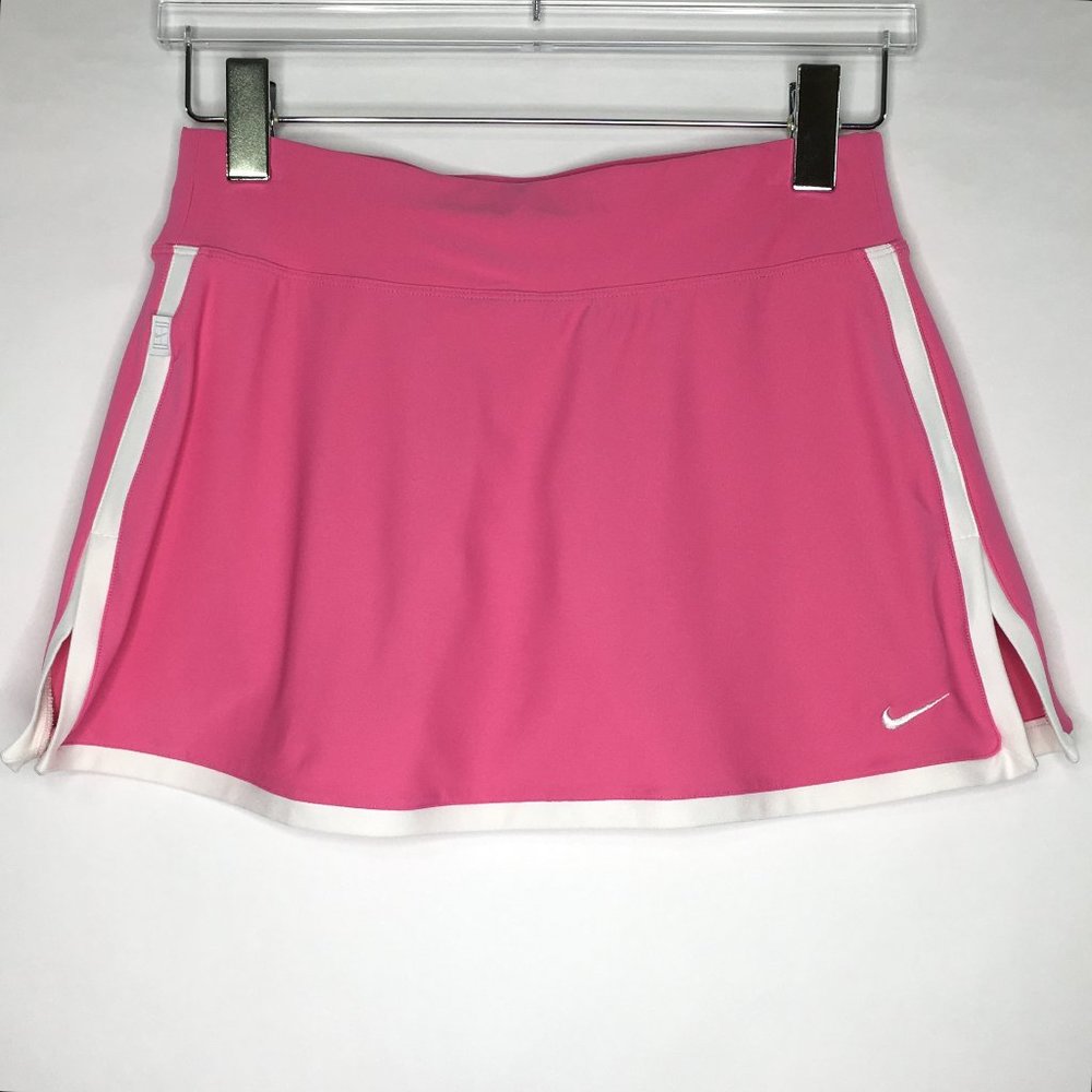 Nike Tennis Skirt Dri-FIT Skort Pink White Size S